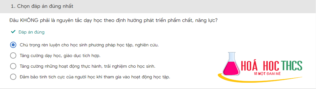 15 câu hỏi đầu vào modul 3 KHTN thcs đại trà