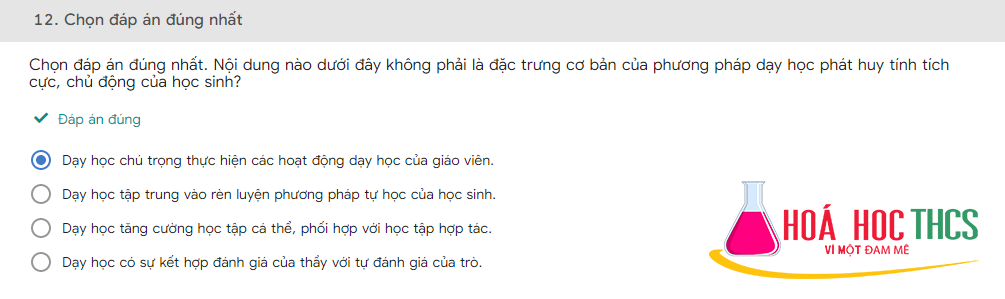 15 câu hỏi đầu vào modul 3 KHTN thcs đại trà