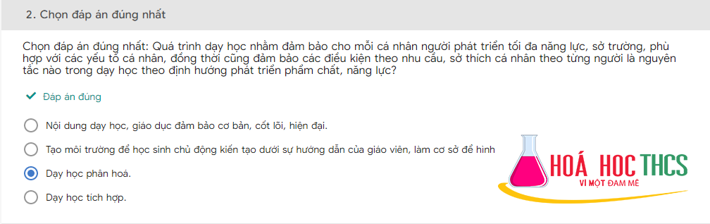 15 câu hỏi đầu vào modul 3 KHTN thcs đại trà