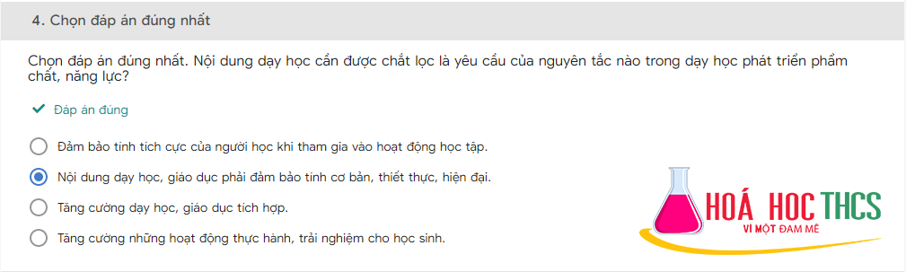 15 câu hỏi đầu vào modul 3 KHTN thcs đại trà