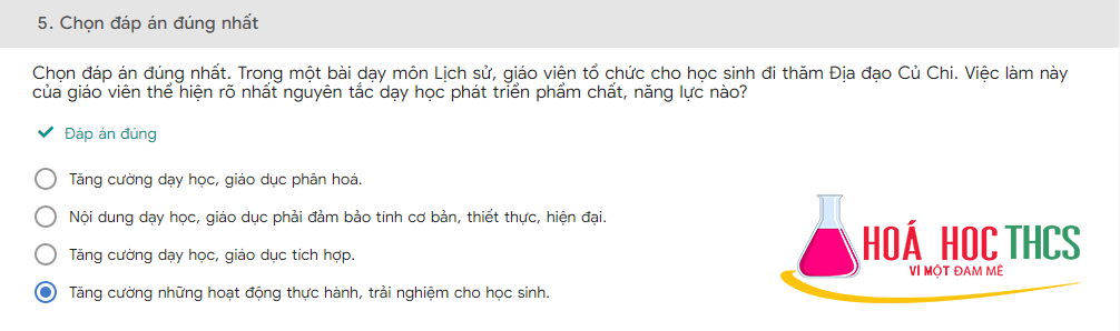 15 câu hỏi đầu vào modul 3 KHTN thcs đại trà