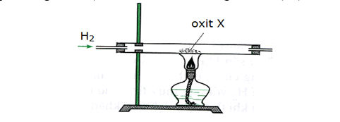 Tiến hành phản ứng khử oxit X thành kim loại bằng khí CO (dư) theo sơ đồ hình vẽ